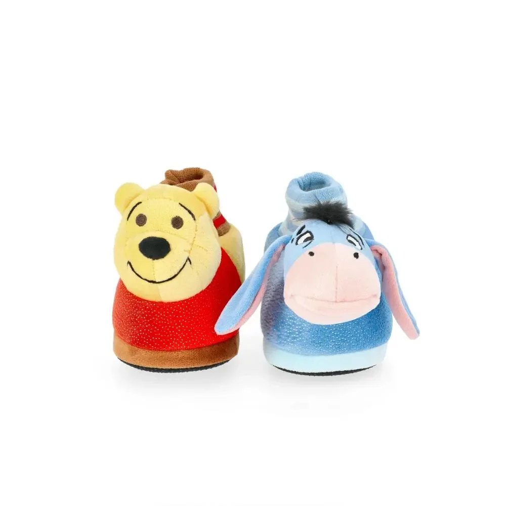 Disney Winnie the Pooh & Eeyore Plush Slippers – Size 5-6 – Brand New